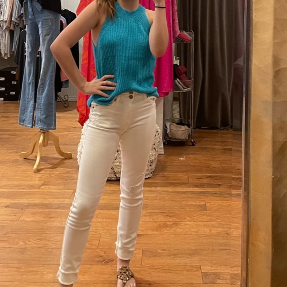 Newbury Kustom Turquoise Knit Top